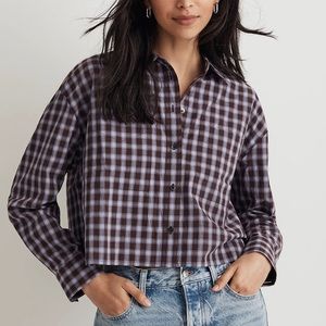 Madewell The Signature Poplin Crop Shirt